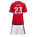 Manchester United Luke Shaw #23 Babykleding Thuisshirt Kinderen 2023-24 Korte Mouwen (+ korte broeken)